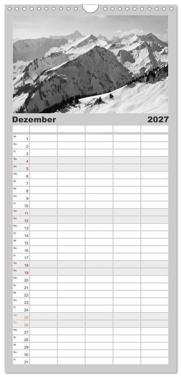 Produktbild: Familienplaner 2027 - Traumhafte Allg&auml;uer Alpen mit 5 Spalten (Wandkalender, 21 x 45 cm) CALVENDO