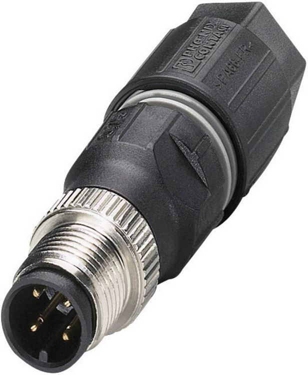Produktbild: Phoenix Contact 1641785 Sensor-/Aktor-Steckverbinder, unkonfektioniert M12 Stecker, gerade Polzahl Sensoren: 4 1 St.