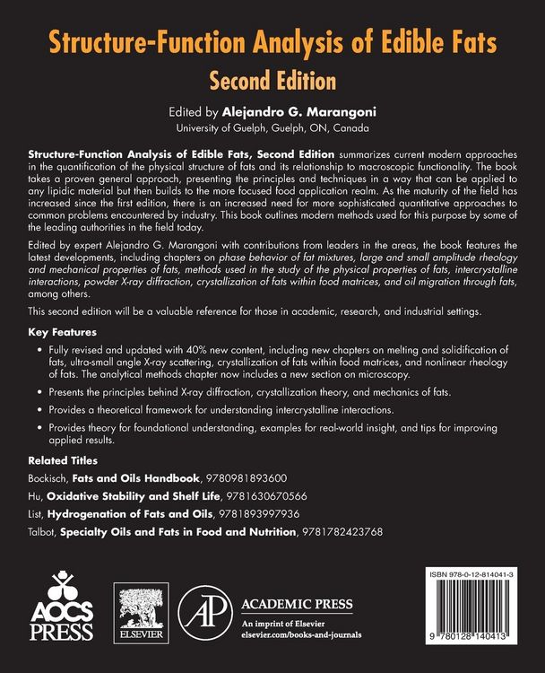 Produktbild: Structure-Function Analysis of Edible Fats
