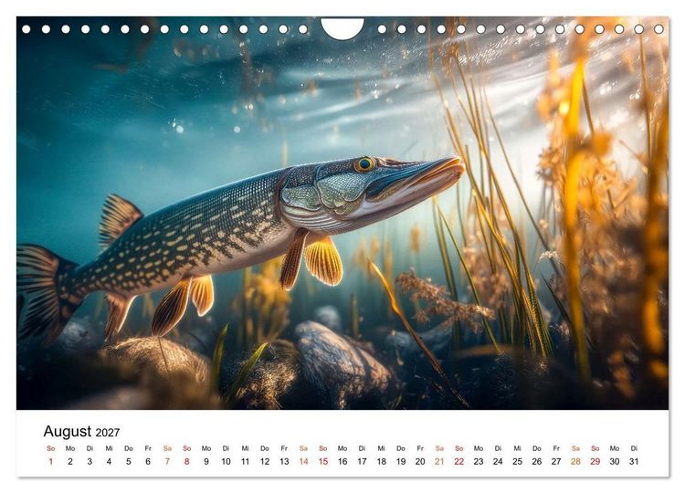 Produktbild: Hecht - J&auml;ger der Tiefe (Wandkalender 2027 DIN A4 quer), CALVENDO Monatskalender