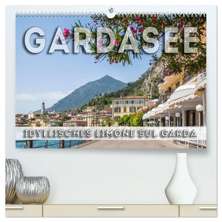Produktbild: GARDASEE Idyllisches Limone sul Garda (hochwertiger Premium Wandkalender 2026 DIN A2 quer), Kunstdruck in Hochglanz