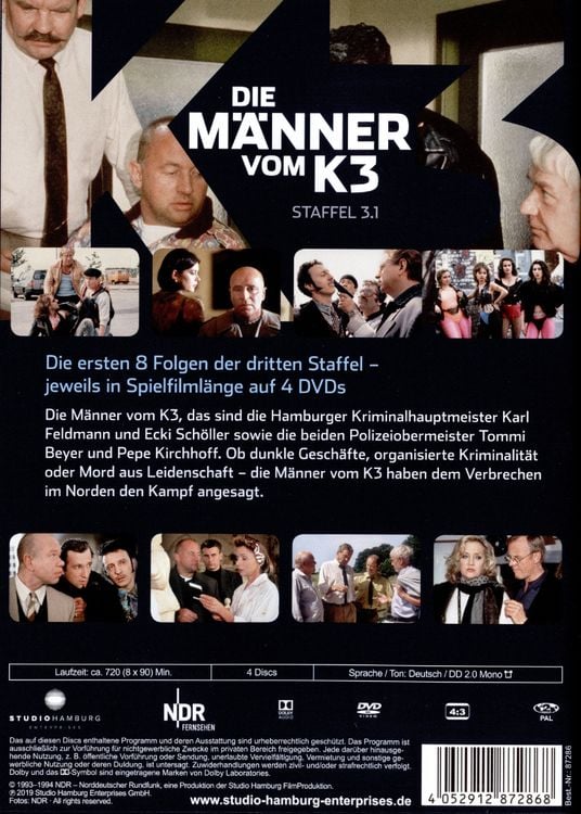 Produktbild: Die M&auml;nner vom K 3 - Staffel 3.1 [4 DVDs]