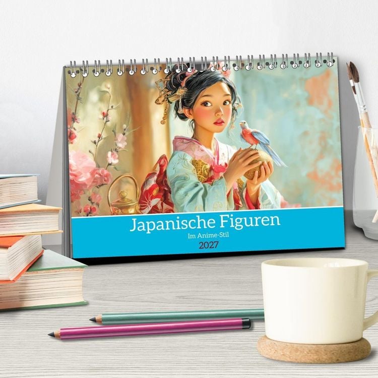 Produktbild: Japanische Figuren - Im Anime-Stil (Tischkalender 2027 DIN A5 quer), CALVENDO Monatskalender
