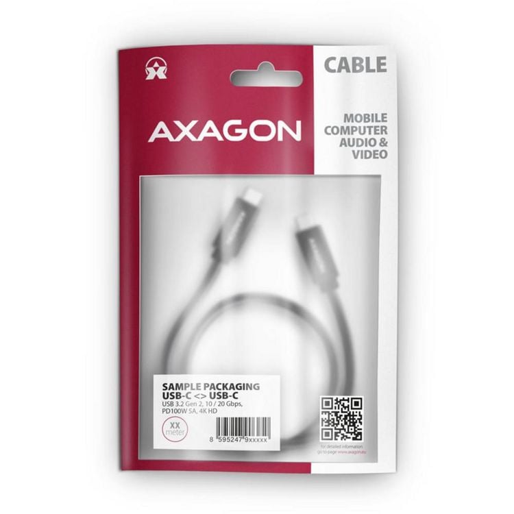 Produktbild: AXAGON BUCM32-CM20AB USB Anschlusskabel Schwarz 2m
