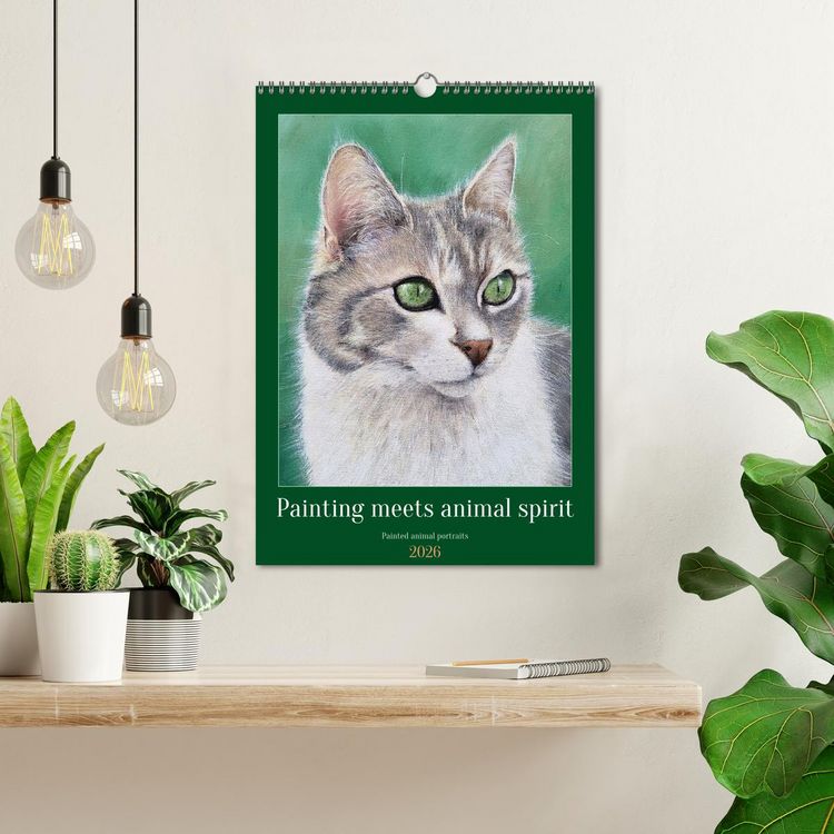 Produktbild: Painting meets animal spirit - Painted animal portraits (Wall Calendar 2026 DIN A3 portrait), CALVENDO 12 Month Wall Calendar