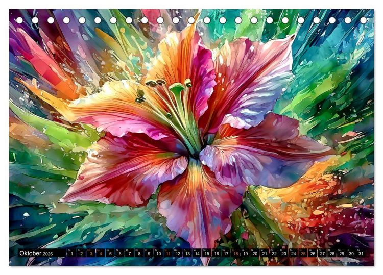 Produktbild: Bl&uuml;hende Zauberwelt (Tischkalender 2026 DIN A5 quer), CALVENDO Monatskalender