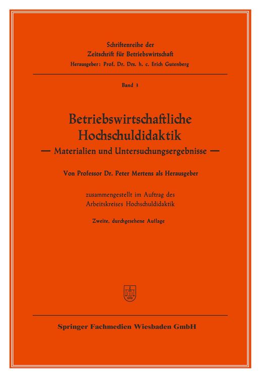 Produktbild: Betriebswirtschaftliche Hochschuldidaktik