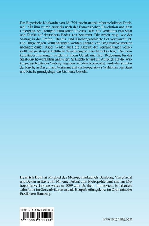 Produktbild: Das Bayerische Konkordat von 1817/21