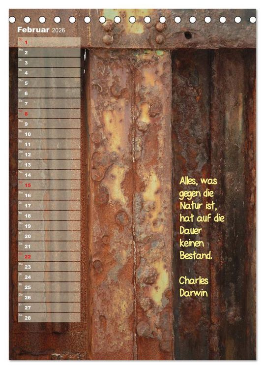 Produktbild: maritim inspiriert / Geburtstagskalender (Tischkalender 2026 DIN A5 hoch), CALVENDO Monatskalender
