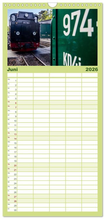 Produktbild: Familienplaner 2026 - Ein ganzes Jahr unter Volldampf! mit 5 Spalten (Wandkalender, 21 x 45 cm) CALVENDO