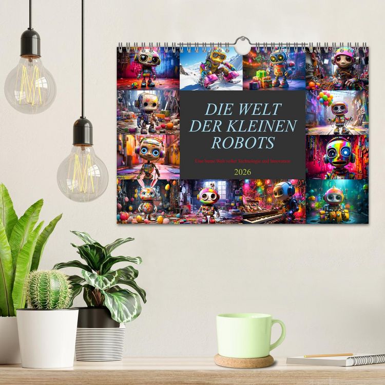 Produktbild: Die Welt der kleinen Robots (Wandkalender 2026 DIN A4 quer), CALVENDO Monatskalender