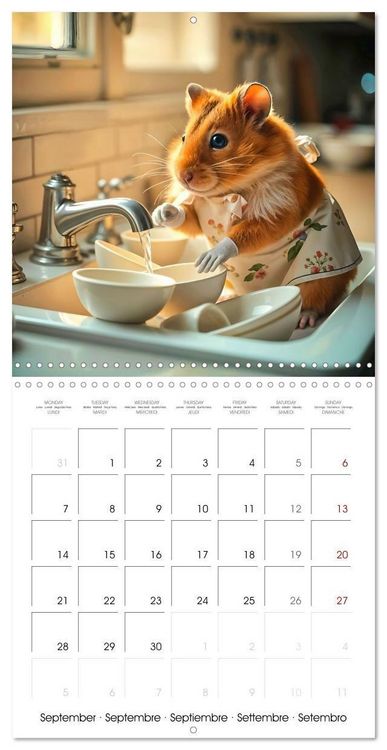 Produktbild: Hamster housekeeping - little paws and big Jobs (Wall Calendar 2026 12 &times; 12 Inch) CALVENDO 12 Month Wall Calendar