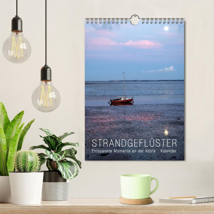 Produktbild: Strandgefl&uuml;ster Kalender (Wandkalender 2026 DIN A4 hoch), CALVENDO Monatskalender