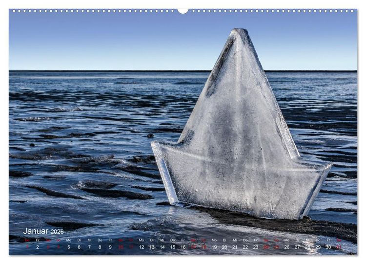 Produktbild: K&uuml;stengl&uuml;ck - Ein fotografischer Streifzug entlang der Nordsee (hochwertiger Premium Wandkalender 2026 DIN A2 quer), Kunstdruck in Hochglanz