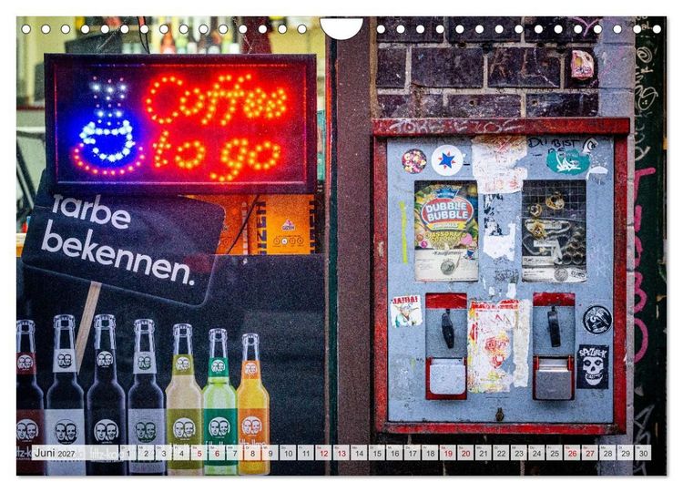 Produktbild: Buntes Hamburg (Wandkalender 2027 DIN A4 quer), CALVENDO Monatskalender