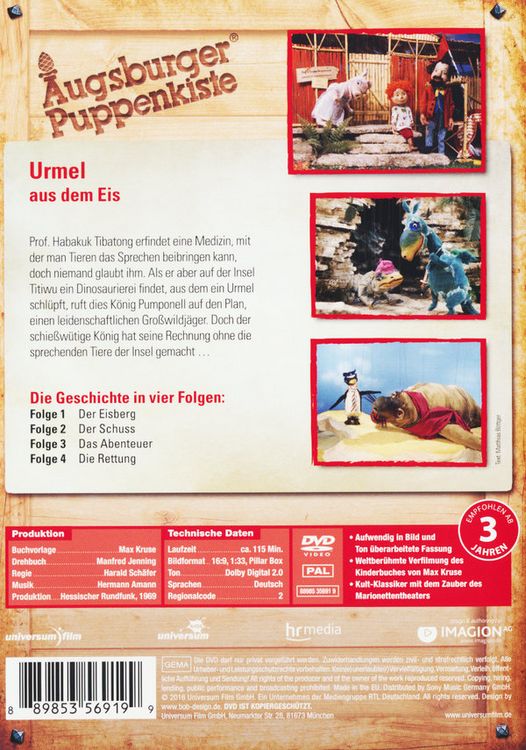 Produktbild: Urmel aus dem Eis - Augsburger Puppenkiste