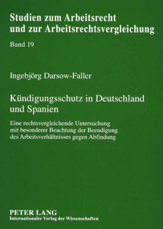 Produktbild: K&uuml;ndigungsschutz in Deutschland und Spanien