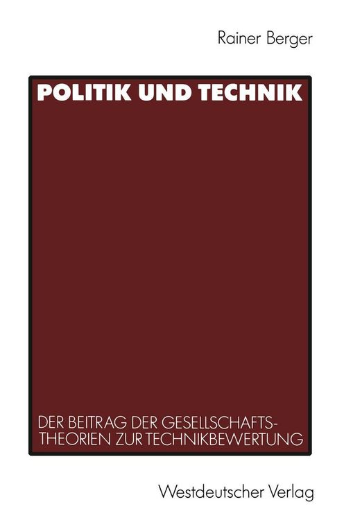 Produktbild: Politik und Technik