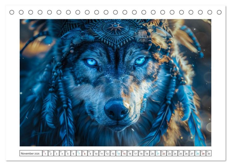 Produktbild: Tierische Schamanen (Tischkalender 2026 DIN A5 quer), CALVENDO Monatskalender