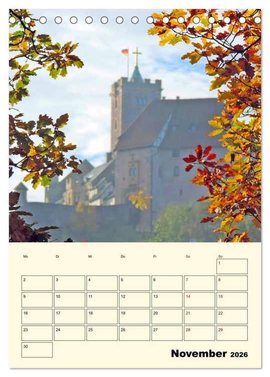 Produktbild: Die Wartburg - Weltkulturerbe in Th&uuml;ringen (Tischkalender 2026 DIN A5 hoch), CALVENDO Monatskalender