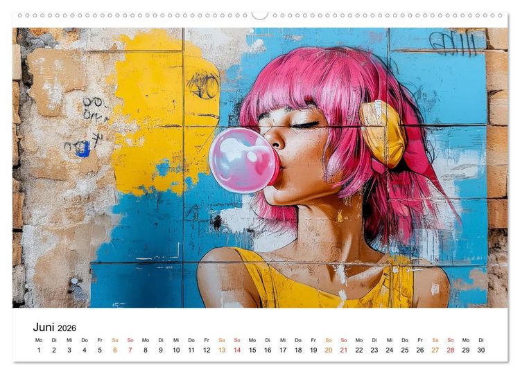 Produktbild: Graffiti & Street Art - Kunstwerke der Stra&szlig;e (hochwertiger Premium Wandkalender 2026 DIN A2 quer), Kunstdruck in Hochglanz