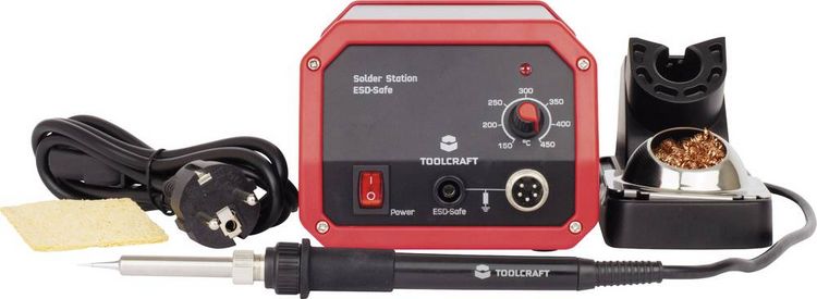 Produktbild: TOOLCRAFT ST-100A L&ouml;tstation analog 100W 150 - 450&deg;C inkl. L&ouml;tspitze