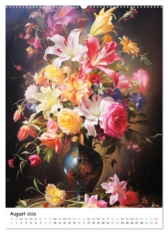 Produktbild: Blossoms & Vases (Wall Calendar 2026 DIN A2 portrait), CALVENDO 12 Month Wall Calendar