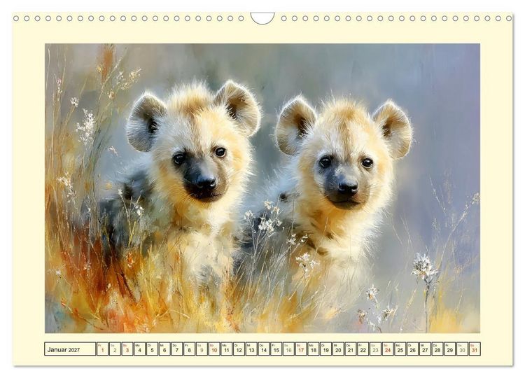 Produktbild: Wunder der Savanne. Afrikas Tierkinder im Licht der Sonne (Wandkalender 2027 DIN A3 quer), CALVENDO Monatskalender