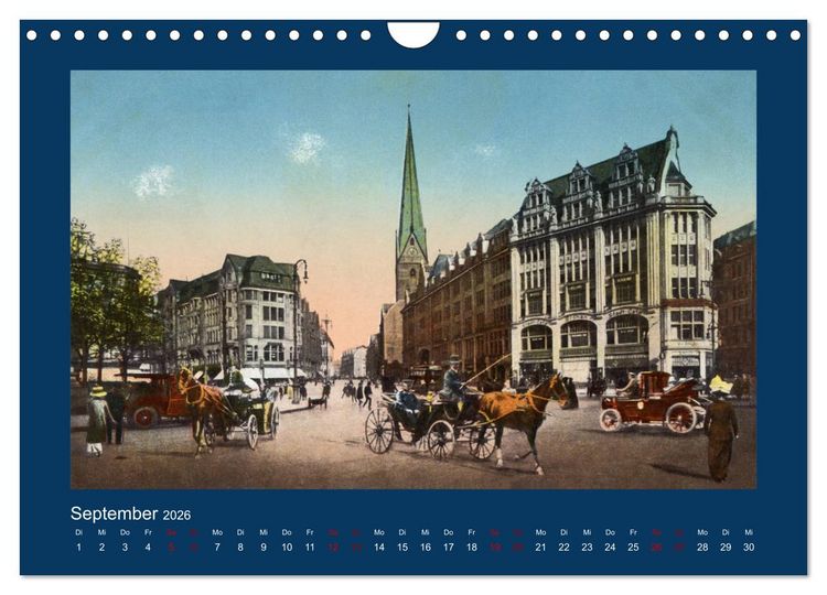 Produktbild: Lebendiges Hamburg von 1888 bis 1918 (Wandkalender 2026 DIN A4 quer), CALVENDO Monatskalender