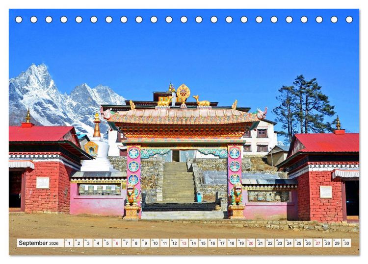 Produktbild: BUDDHISMUS in NEPAL (Tischkalender 2026 DIN A5 quer), CALVENDO Monatskalender