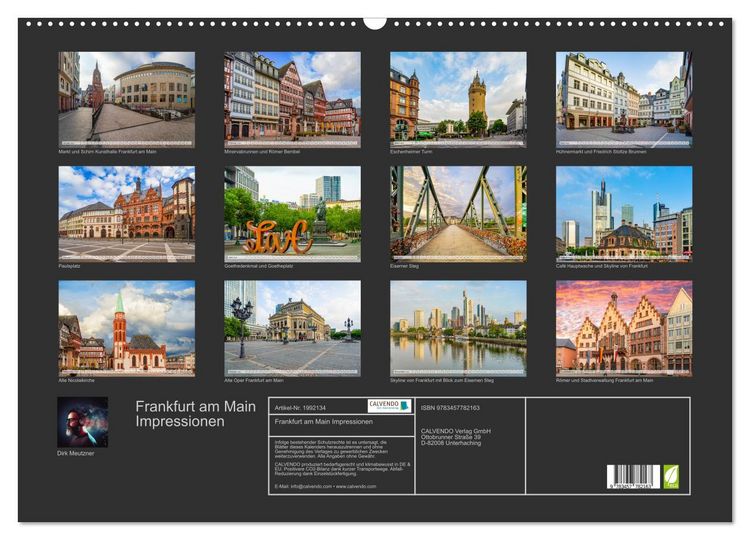 Produktbild: Frankfurt am Main Impressionen (Wandkalender 2026 DIN A2 quer), CALVENDO Monatskalender
