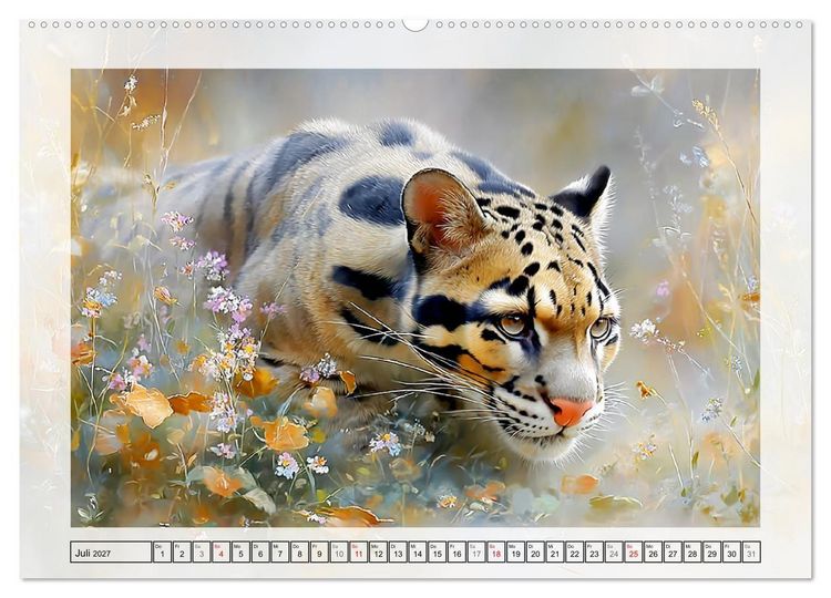 Produktbild: Nebelparder. Zuhause im dichten Regenwald (Wandkalender 2027 DIN A2 quer), CALVENDO Monatskalender