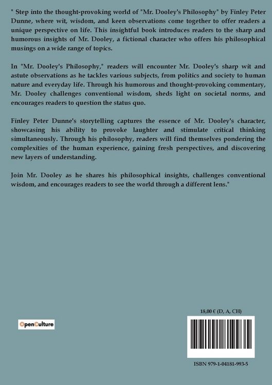 Produktbild: Mr. Dooley's Philosophy