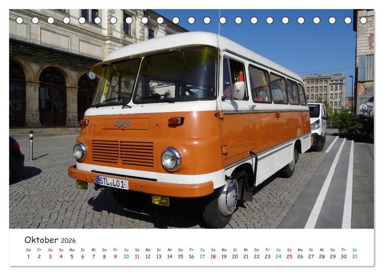 Produktbild: Omnibusse von heute und fr&uuml;her (Tischkalender 2026 DIN A5 quer), CALVENDO Monatskalender