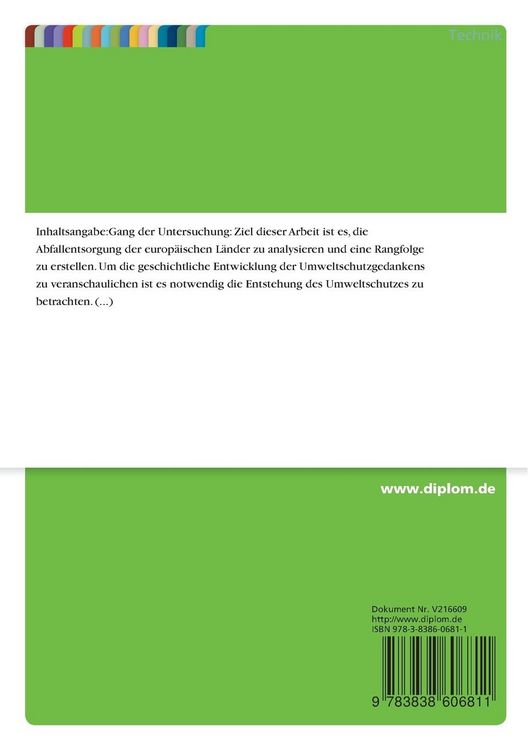 Produktbild: Die kritische Betrachtung der Abfallentsorgung in Europa