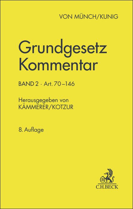 Produktbild: Grundgesetz Kommentar Band 2: Art. 70-146. GG