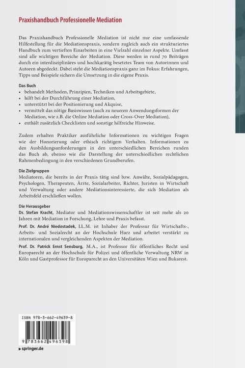 Produktbild: Praxishandbuch Professionelle Mediation
