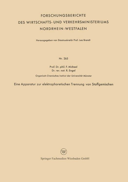 Produktbild: Eine Apparatur zur elektrophoretischen Trennung von Stoffgemischen