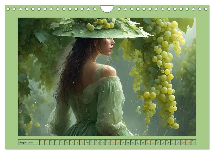 Produktbild: Regenzauber - Frauen im Wandel der Jahreszeiten (Wandkalender 2026 DIN A4 quer), CALVENDO Monatskalender
