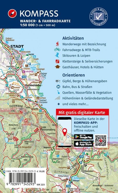 Produktbild: KOMPASS Wanderkarten-Set 223 S&ouml;lkt&auml;ler, Rottenmanner Tauern, Seckauer Alpen (2 Karten) 1:55.000