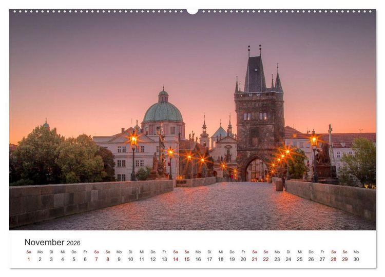 Produktbild: Prag - Die wundersch&ouml;ne Hauptstadt von Tschechien. (hochwertiger Premium Wandkalender 2026 DIN A2 quer), Kunstdruck in Hochglanz