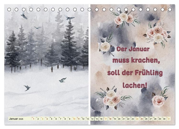 Produktbild: Regeln f&uuml;r das Wetter (Tischkalender 2026 DIN A5 quer), CALVENDO Monatskalender