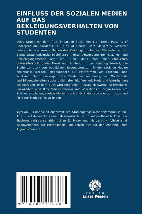 Produktbild: Einfluss der Sozialen Medien Auf das Bekleidungsverhalten von Studenten