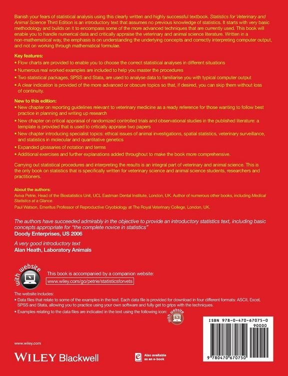Produktbild: Statistics for Veterinary and Animal Science
