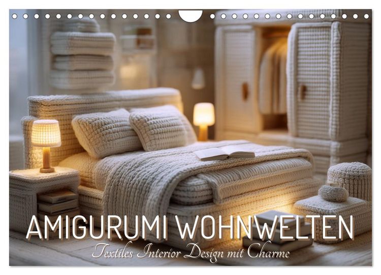 Produktbild: Amigurumi Wohnwelten. Textiles Interior Design mit Charme (Wandkalender 2027 DIN A4 quer), CALVENDO Monatskalender