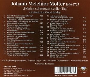 Produktbild: Molter:Oratorio "Höchst schmerzensvoller Tag"