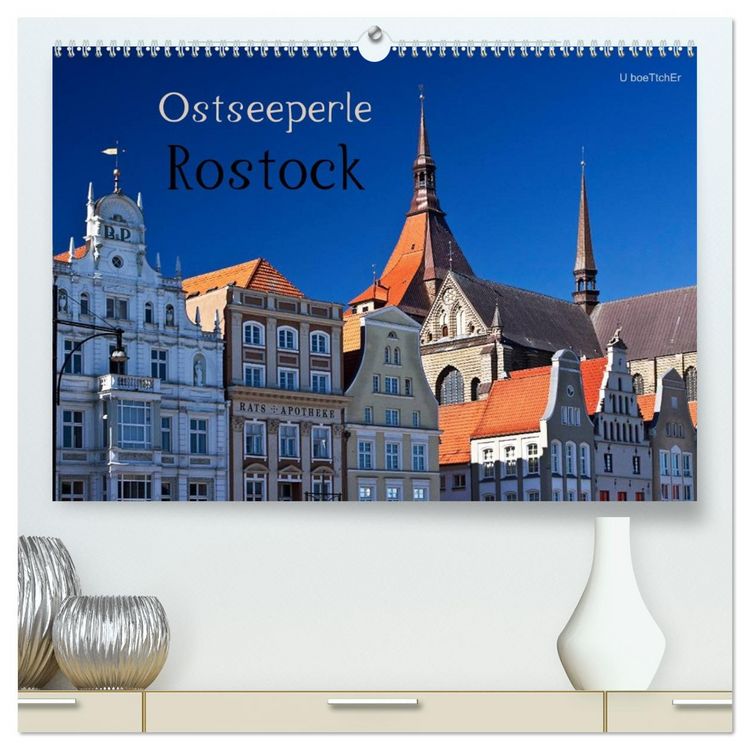 Produktbild: Ostseeperle Rostock (hochwertiger Premium Wandkalender 2026 DIN A2 quer), Kunstdruck in Hochglanz