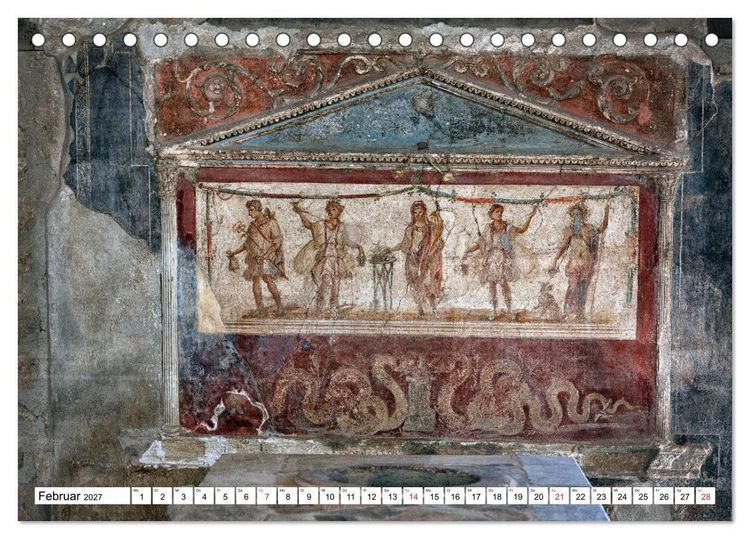 Produktbild: Versteinerte Stadt Pompeji (Tischkalender 2027 DIN A5 quer), CALVENDO Monatskalender