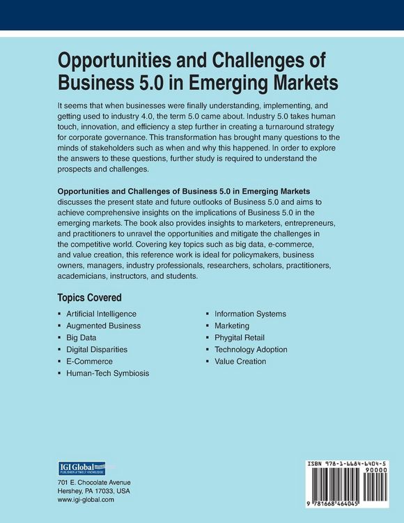 Produktbild: Opportunities and Challenges of Business 5.0 in Emerging Markets