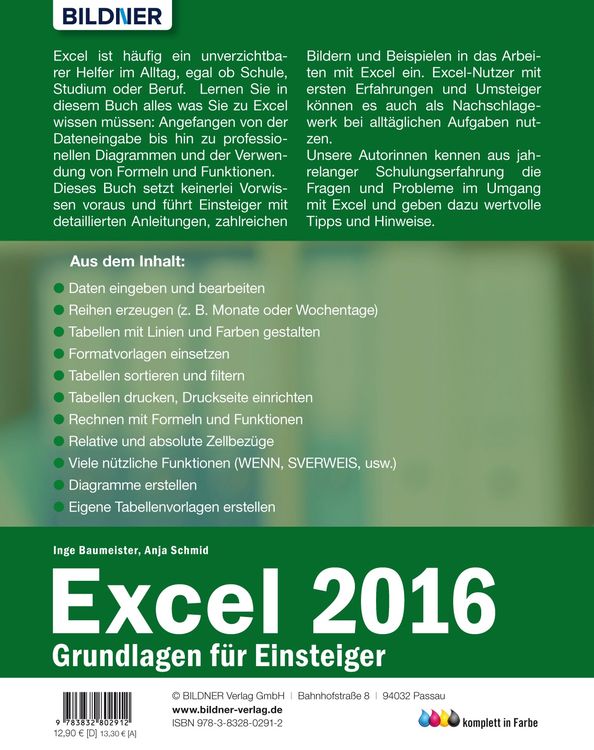 Produktbild: Excel 2016 - Grundlagen f&uuml;r Einsteiger
